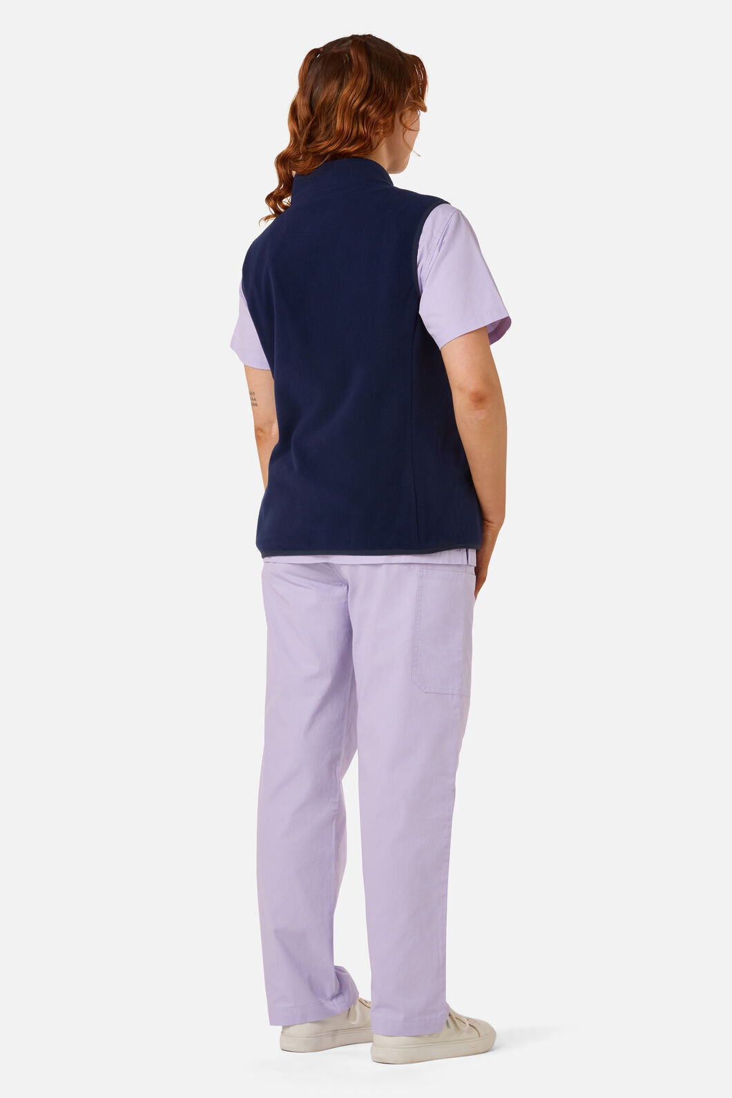 Gorman - Navy Polar Fleece Scrub Vest - navy