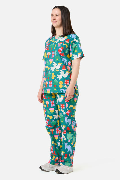 Gorman - WATTLE & WONDER SCRUB SET - green