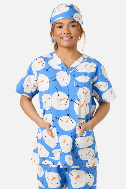 Gorman - SNOWMAN SCRUB HAT - blue