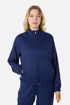Gorman - Scrub Womens Navy Zip Up Jacket - navy
