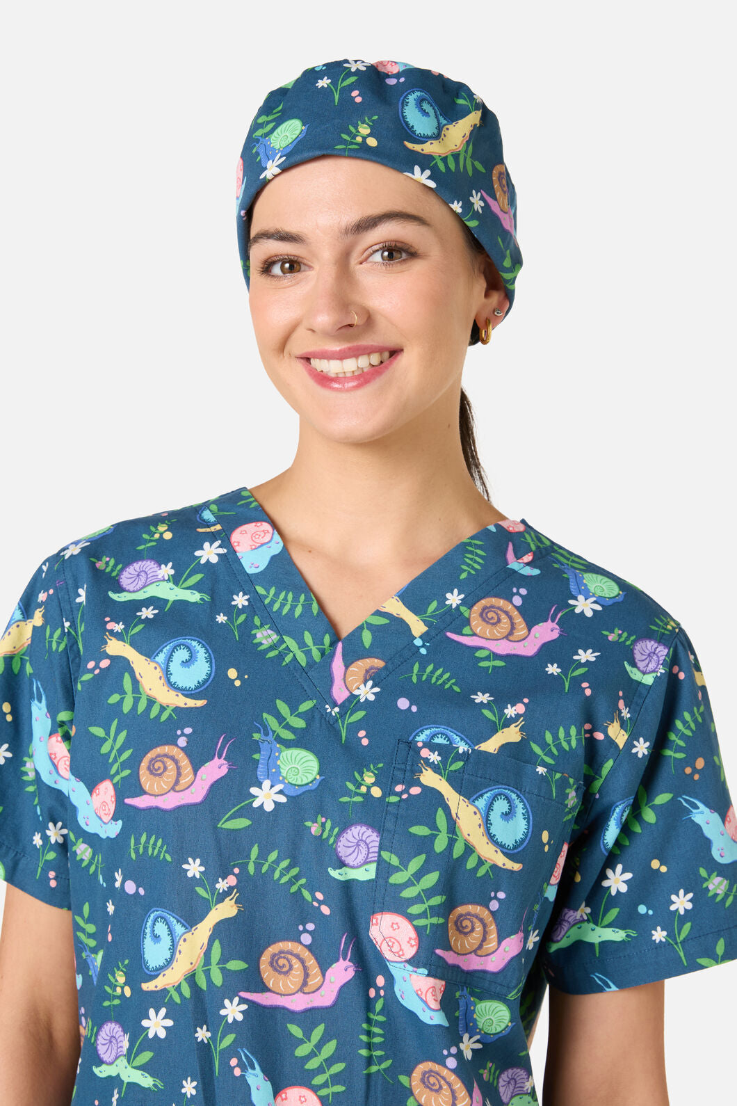 Gorman - Snailed It Scrub Hat - blue