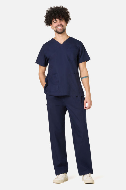 Gorman - 100% Cotton Navy Scrub Set - navy