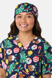 Gorman - Santa's Sweet Treats Scrub Hat - blue