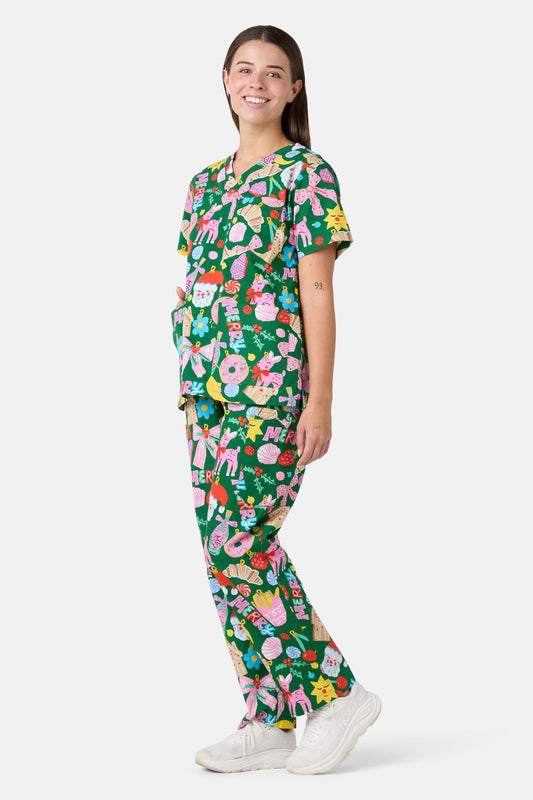 Gorman - Merry & Bright Scrub Set - green