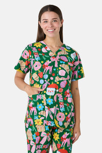 Gorman - Merry & Bright Scrub Set - green