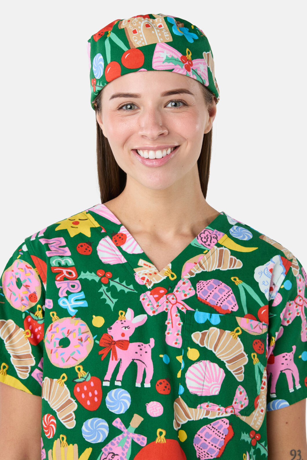 Gorman - Merry & Bright Scrub Hat - green