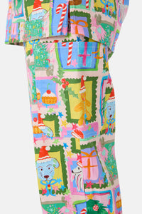 Gorman - Holiday Pups Scrub Set - pink