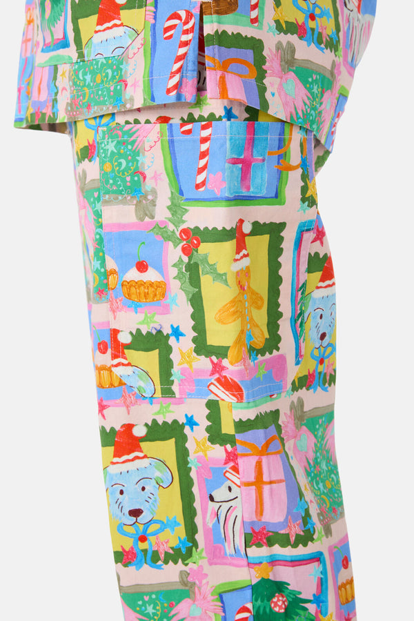 Gorman - Holiday Pups Scrub Set - pink