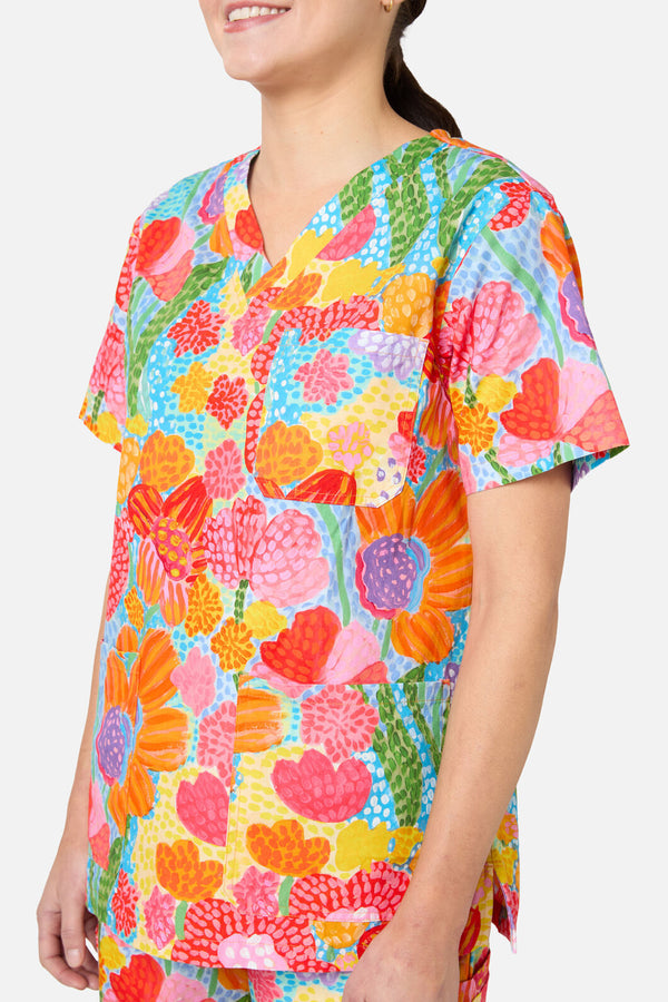 Gorman - Spotted Flower Scrub Set - multi