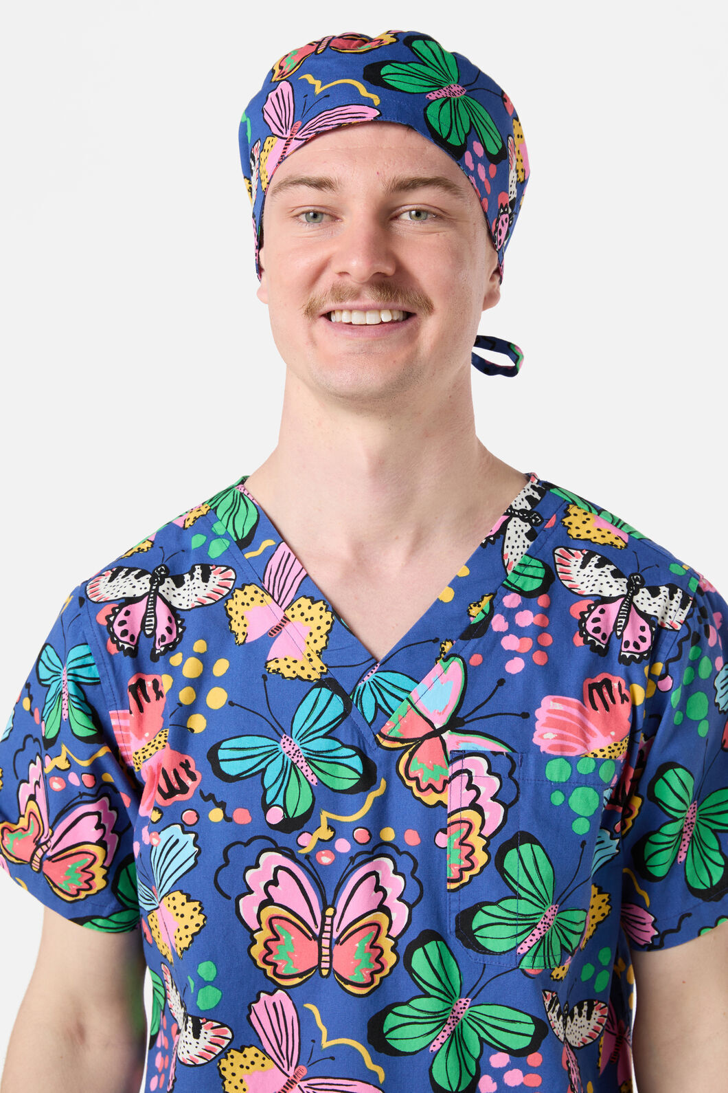 Gorman - Butterfly Scrub Hat - navy