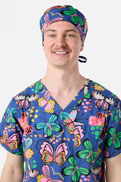 Gorman - Butterfly Scrub Hat - navy