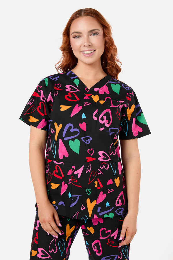 Gorman - Heartfull Scrub Set - black