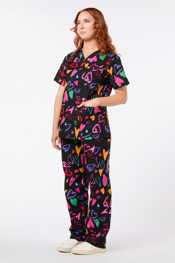 Gorman - Heartfull Scrub Set - black