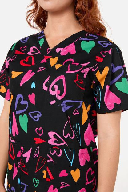 Gorman - Heartfull scrub set - black