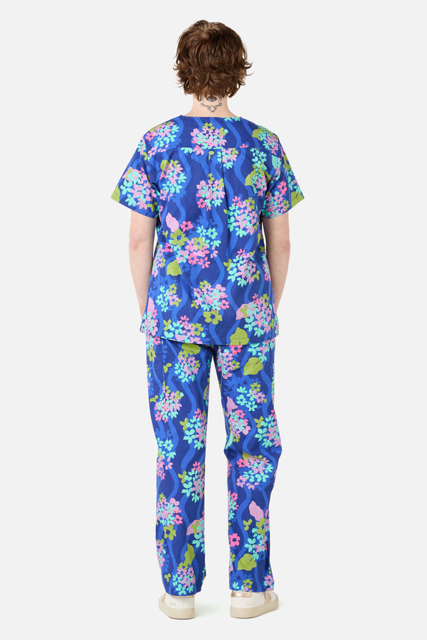 Gorman - Blue Blooms Scrub Set - blue