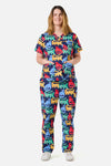 Gorman - Cheetah Scrub Set - navy