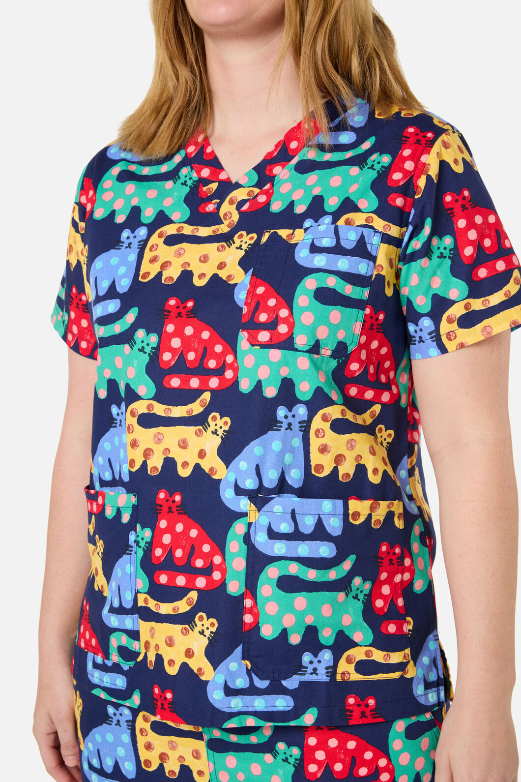 Gorman - Cheetah Scrub Set - navy