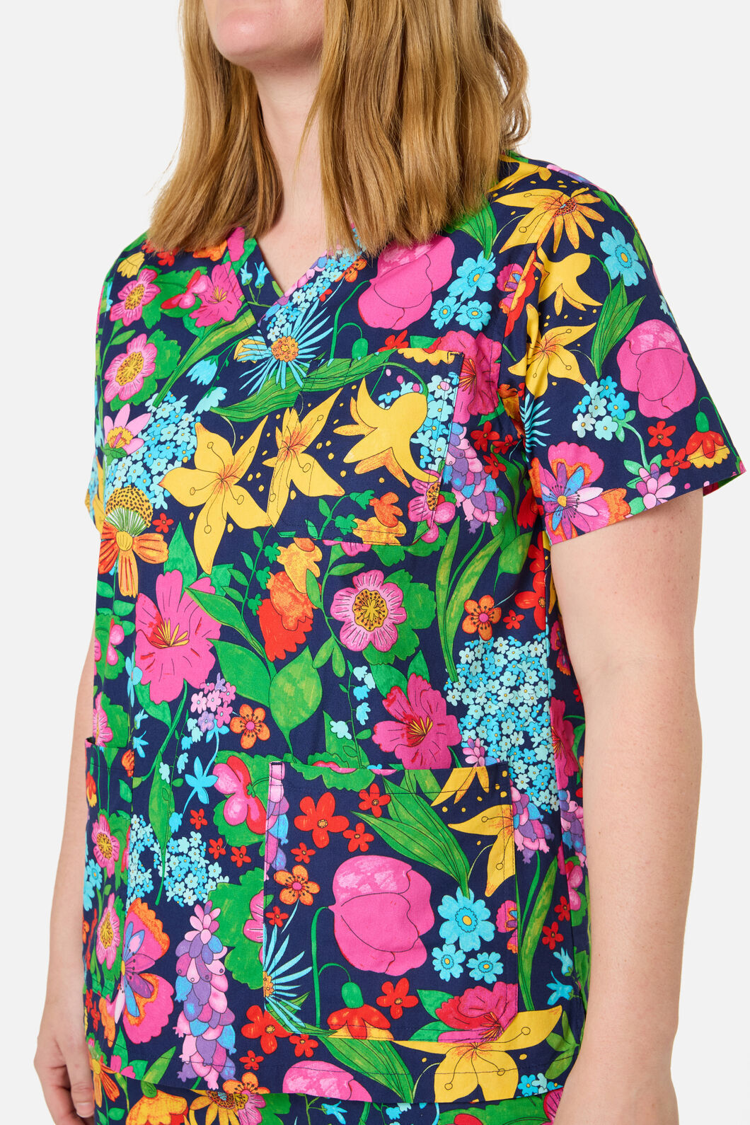 Gorman - Cottage Floral Scrub Set - navy