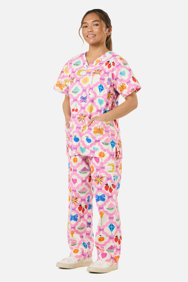 Gorman - Trinkets Scrub Set - pink