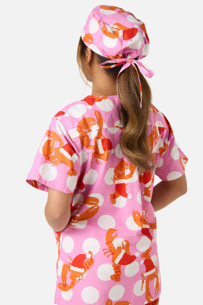 Gorman - CHRISTMAS LOBSTER SCRUB HAT - pink