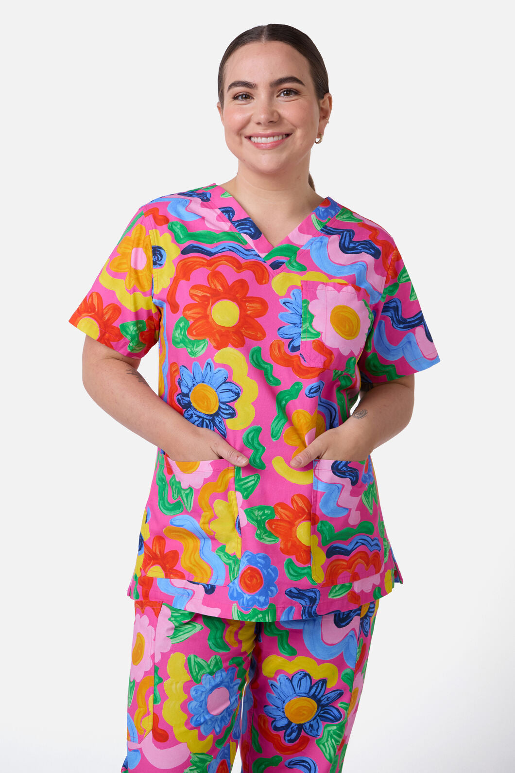 Gorman - Ribbon Floral Scrub Set - multi