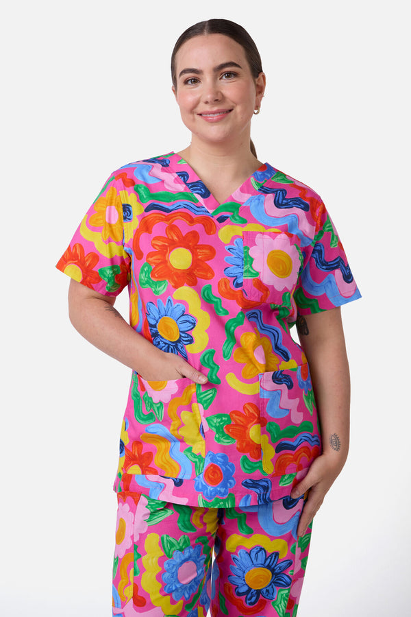 Gorman - Ribbon Floral Scrub Set - multi