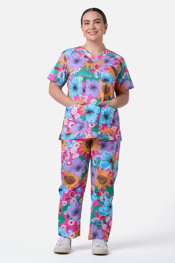 Gorman - Floral Bouquet Scrub Set - multi