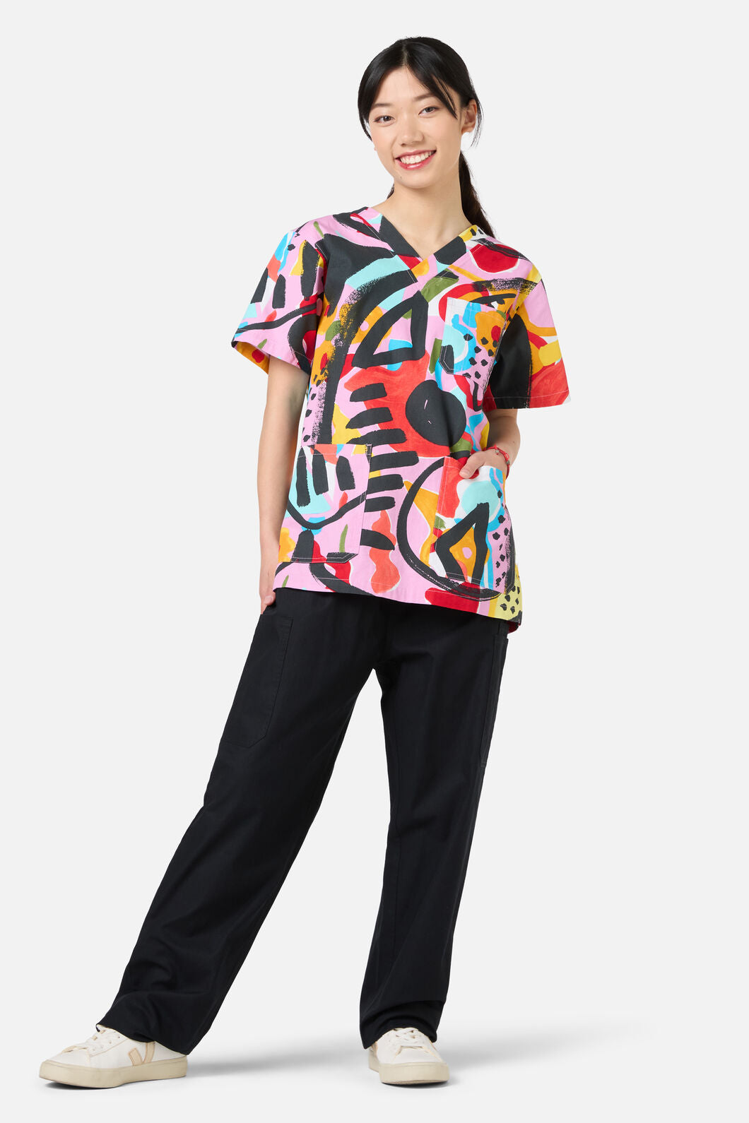 Gorman - Licorice Top & Pant Scrub Set - multi