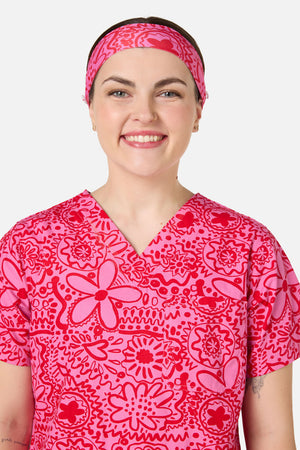 Gorman - Pink Daisy Mae Scrub Headband - pink