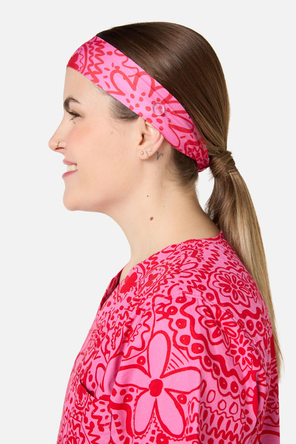 Gorman - Pink Daisy Mae Scrub Headband - pink