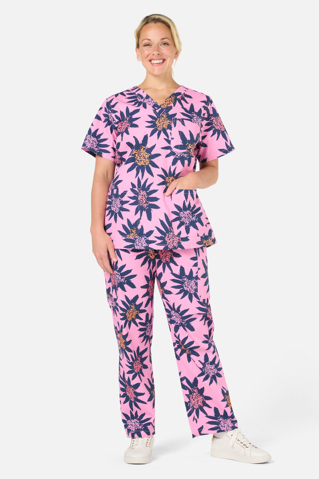 Gorman - Funflower scrub set - pink