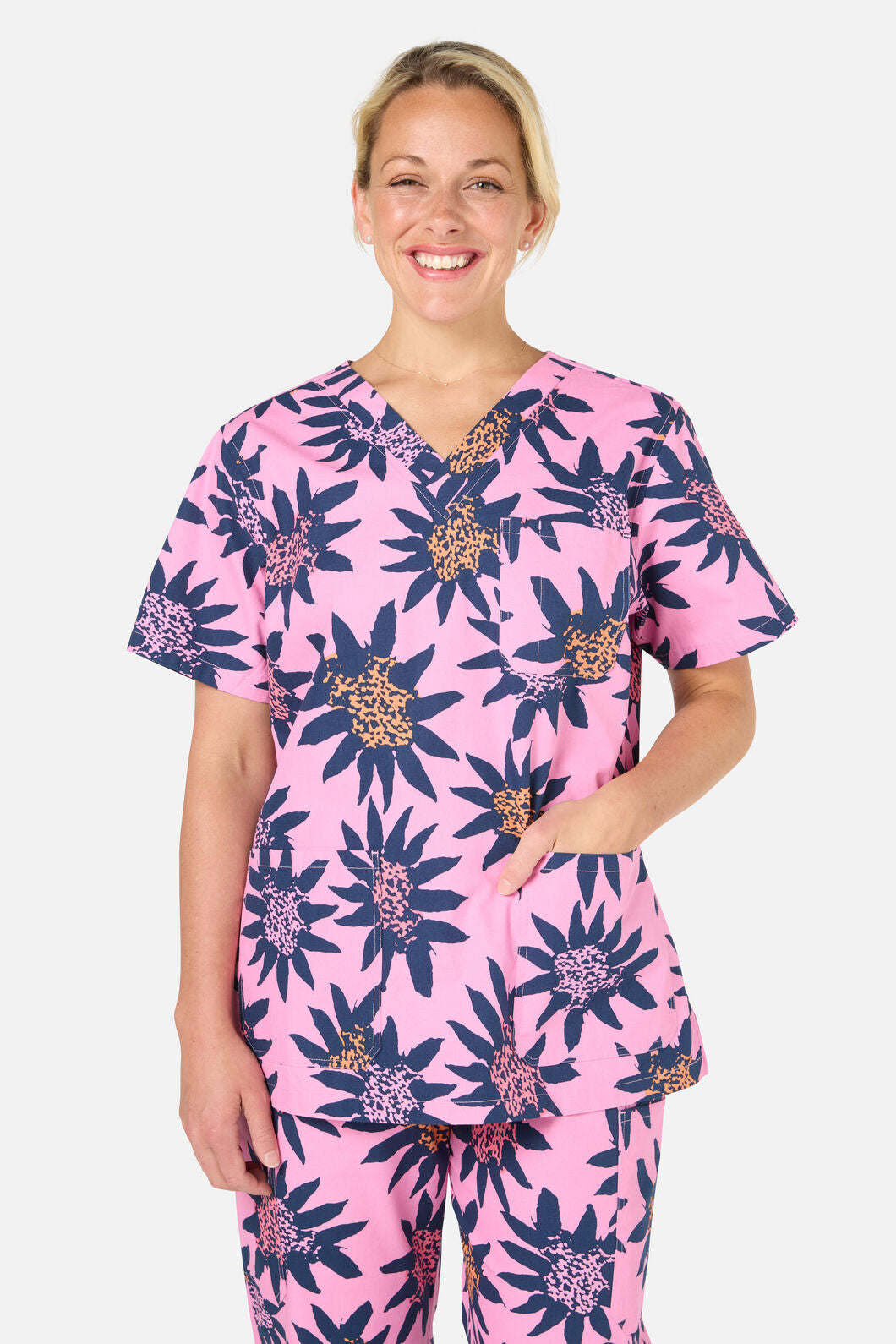 Gorman - Funflower scrub set - pink