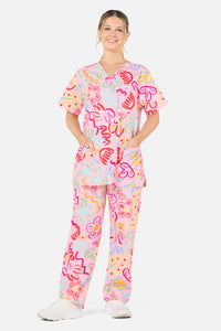 Gorman - Holiday scrub set - pink