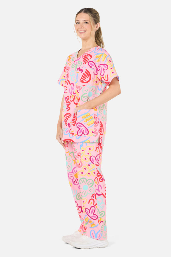 Gorman - Holiday scrub set - pink