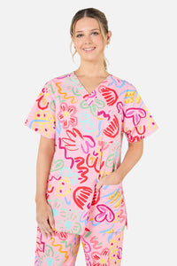 Gorman - Holiday scrub set - pink