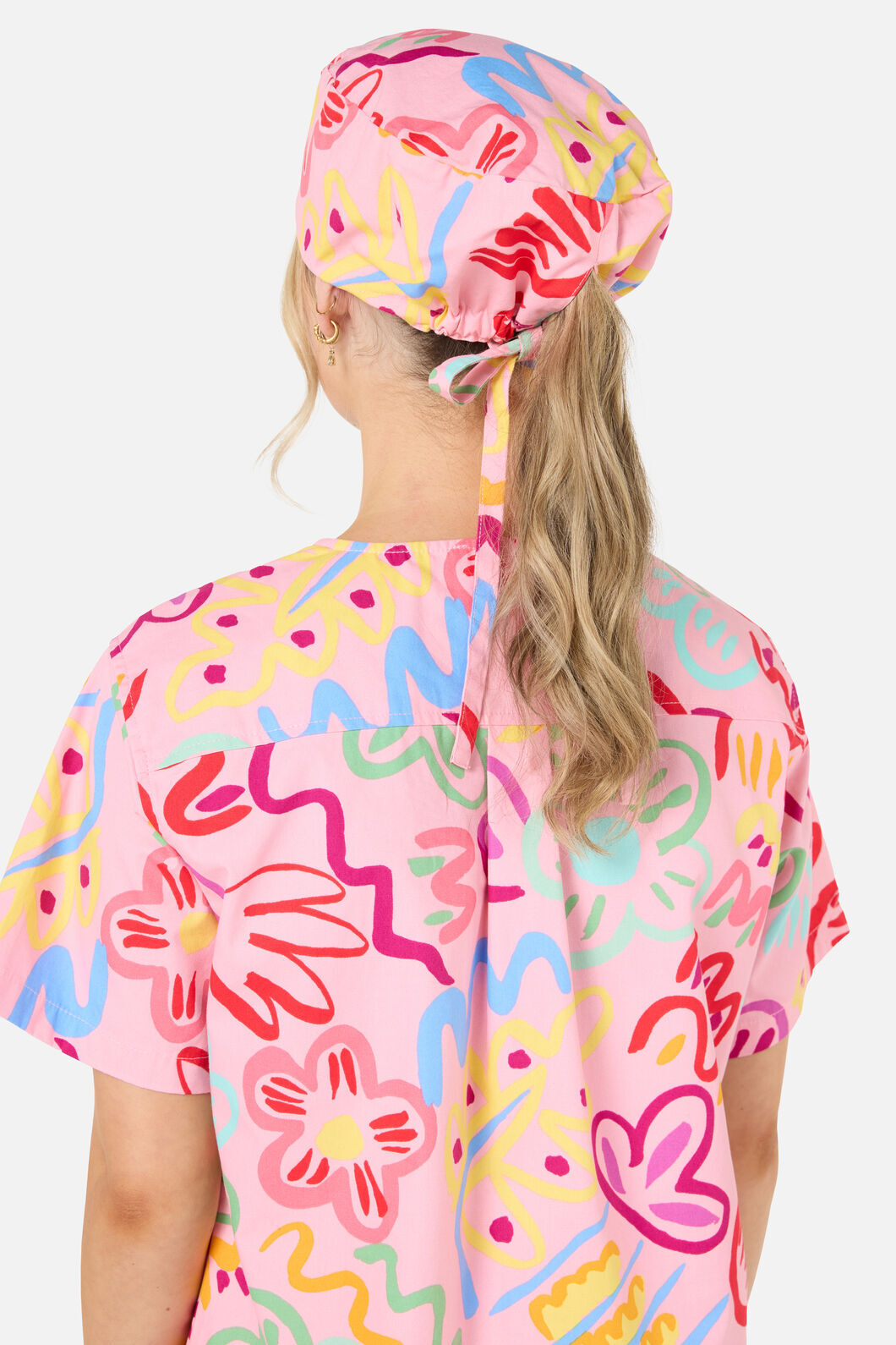 Gorman - Holiday scrub hat - pink