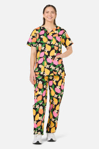 Gorman - Lemons scrub set - black