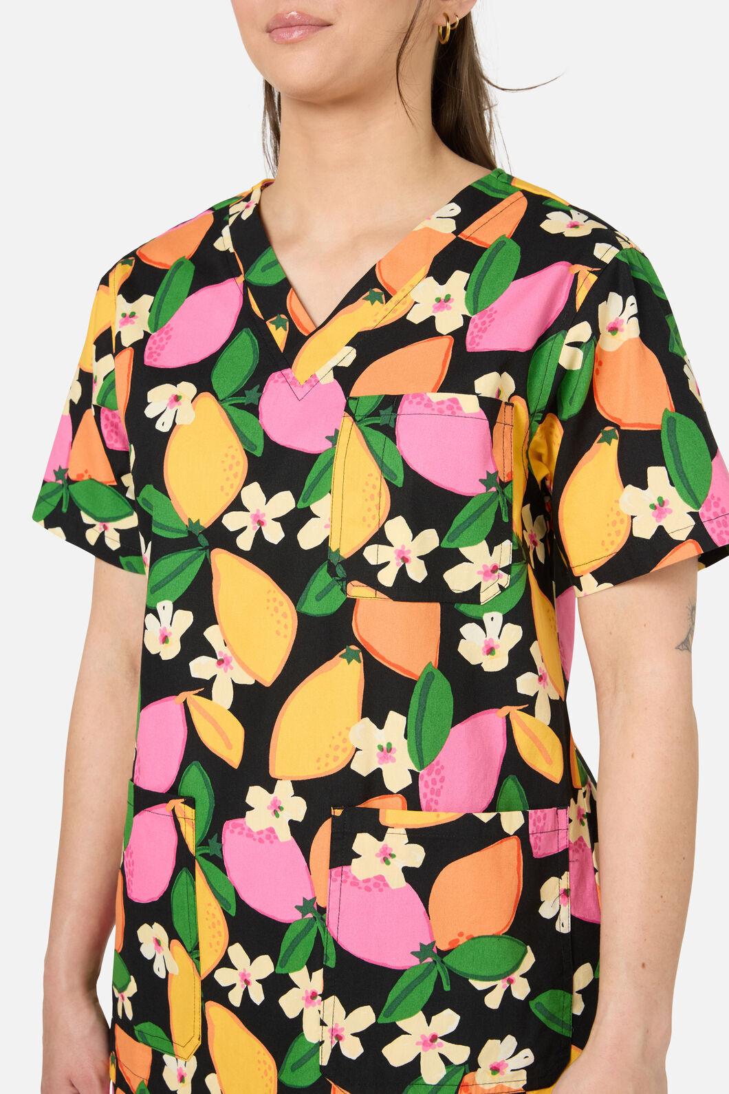 Gorman - Lemons scrub set - black