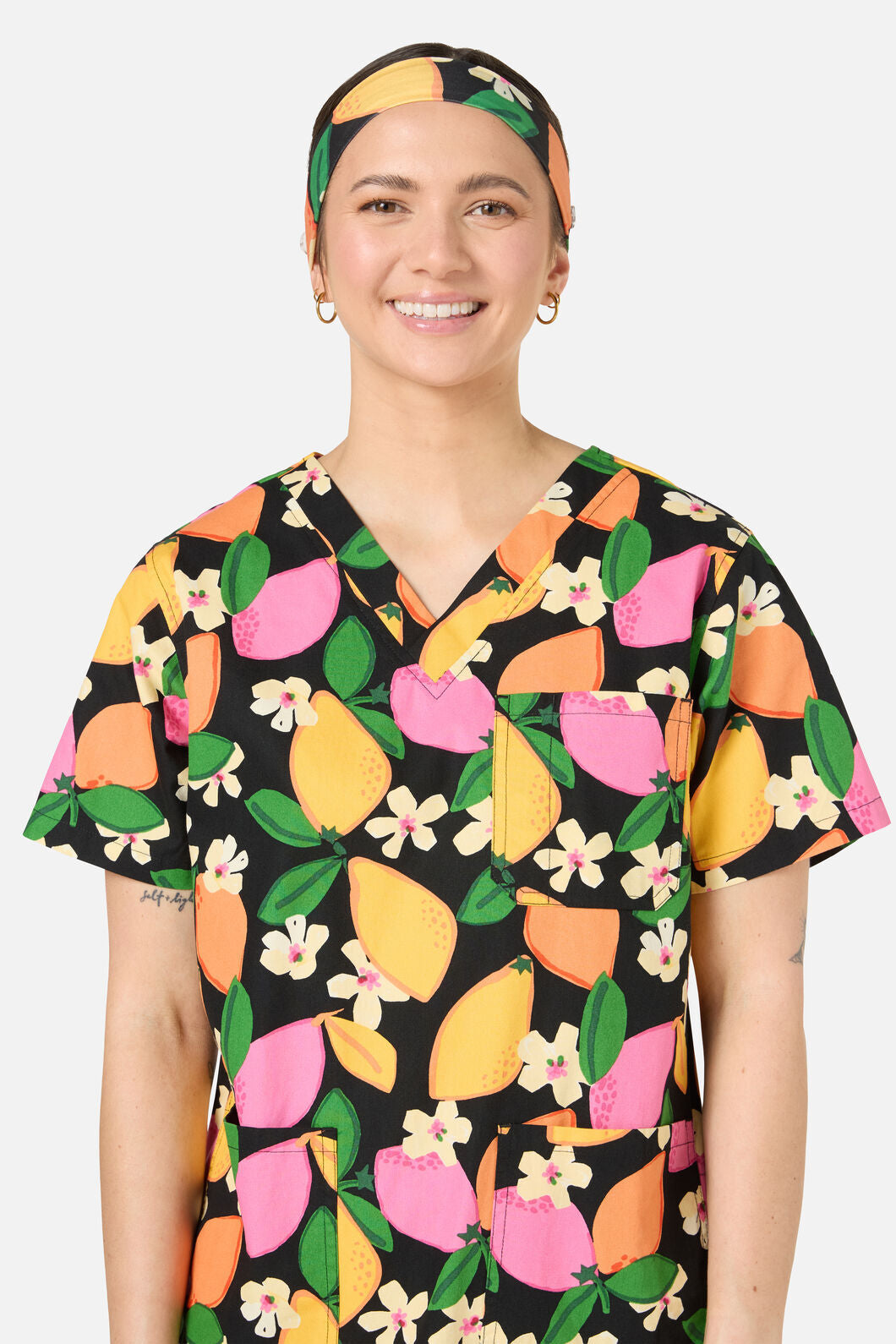 Gorman - Lemons Scrub Headband - black