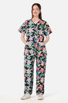 Gorman - Floral Play scrub set - black