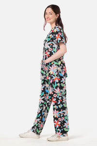 Gorman - Floral Play scrub set - black