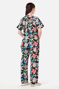 Gorman - Floral Play scrub set - black