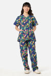 Gorman - Party Parrots scrub set - navy