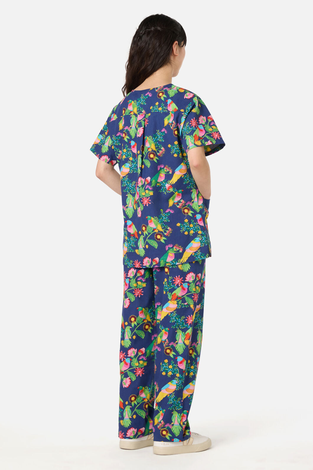 Gorman - Party Parrots scrub set - navy