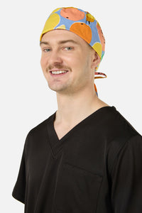 Gorman - Fruit Salad scrub hat - blue