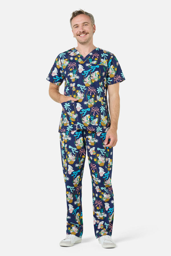 Gorman - Bunny Basket Scrub Set - navy