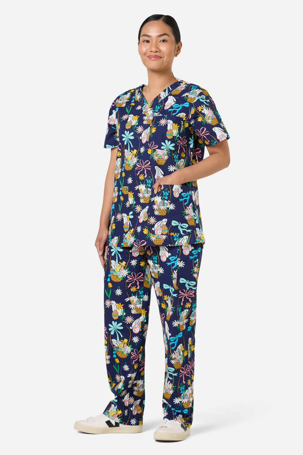 Gorman - Bunny Basket Scrub Set - navy