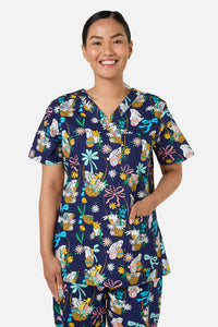 Gorman - Bunny Basket Scrub Set - navy