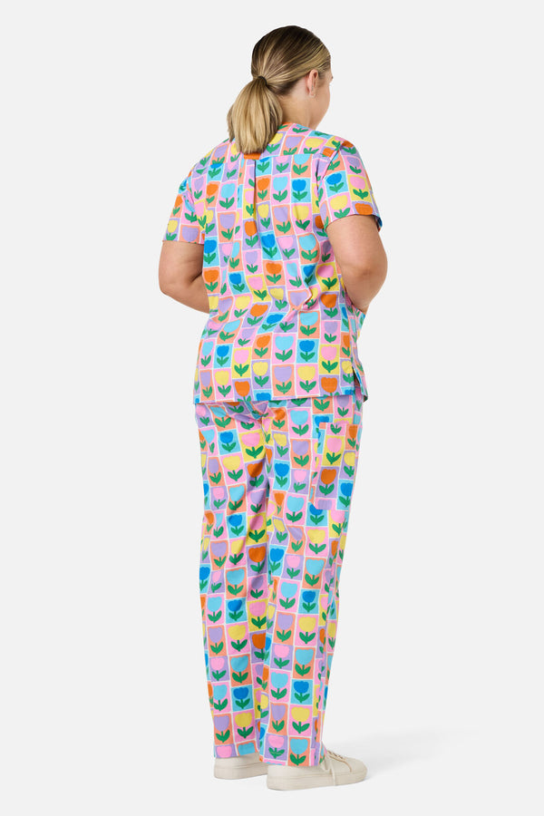 Gorman - Framed Tulip scrub set - multi