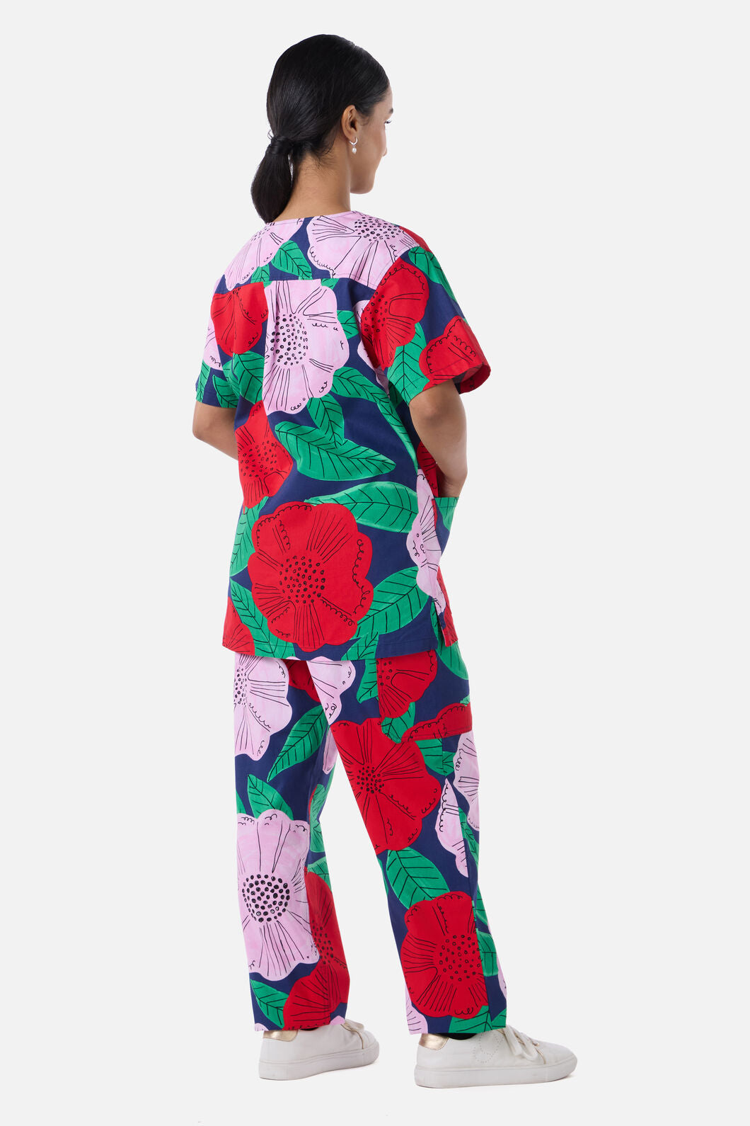 Gorman - Camellia Floral Scrub Set - navy